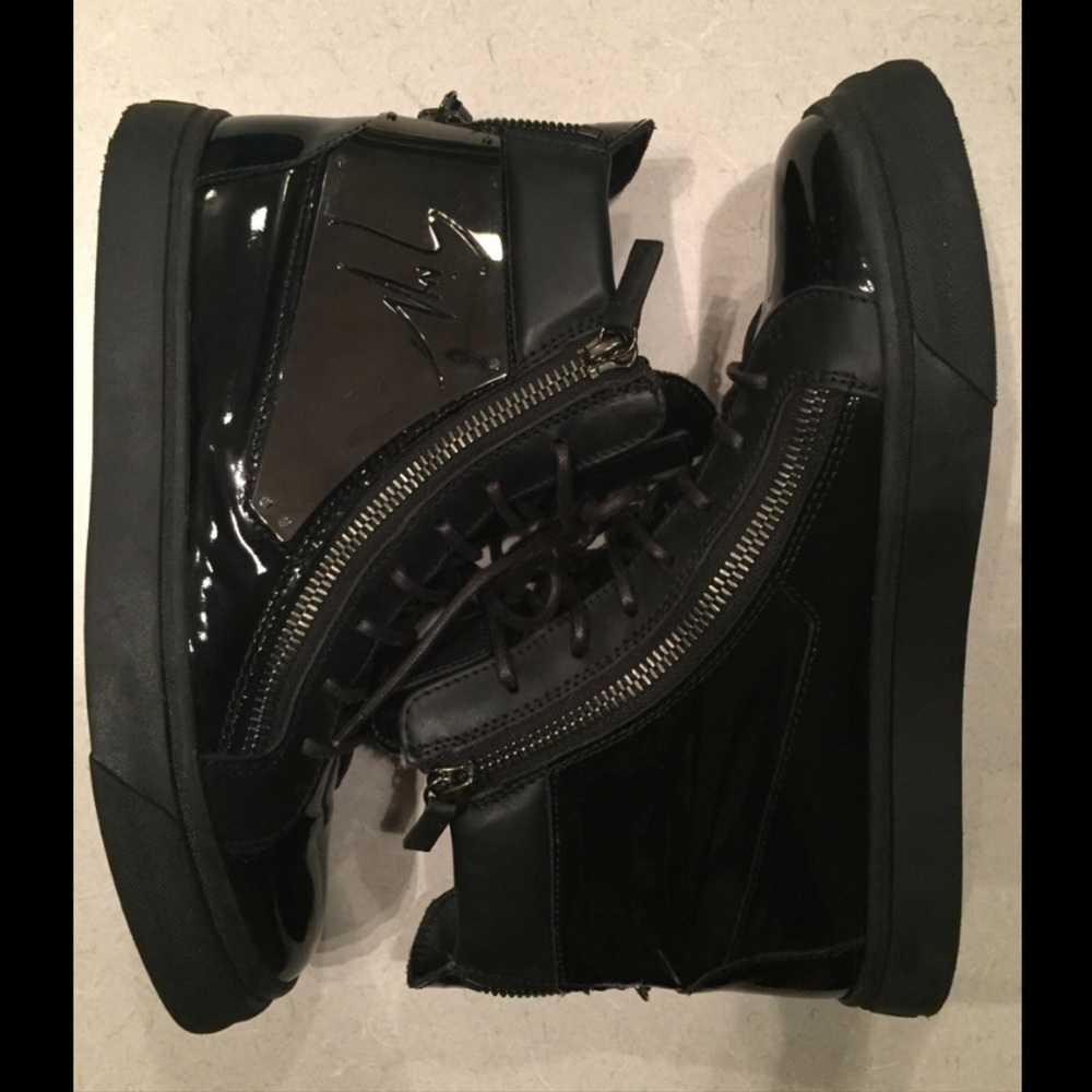 Giuseppe Zanotti Patent Leather High Top Sneaker